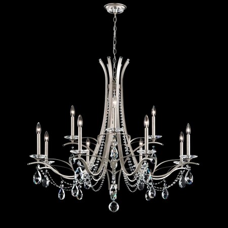 Schonbek Vesca 12 Light 110V Chandelier in Antique Silver with Clear Heritage C VA8322N-48H